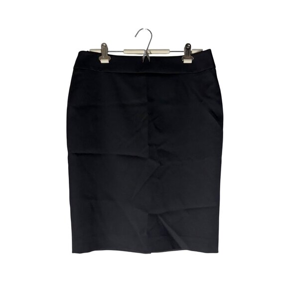Salvatore Ferragamo Womens Black Wool Knee Length Pencil Skirt Italy Size 44 - Picture 1 of 6